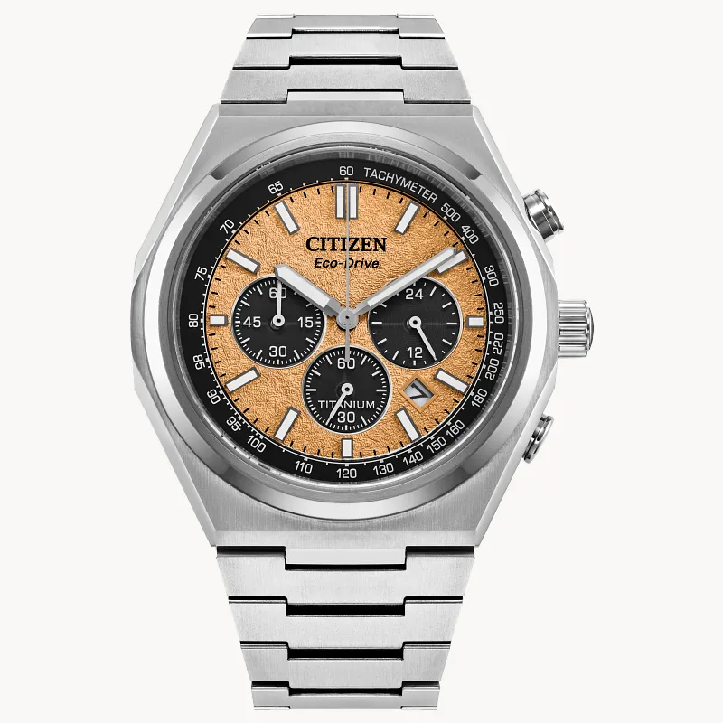 Zenshin Chrono Salmon Dial Super Titanium Bracelet CA4610 Zenshin Chrono Salmon Dial Super Titanium Bracelet CA4610